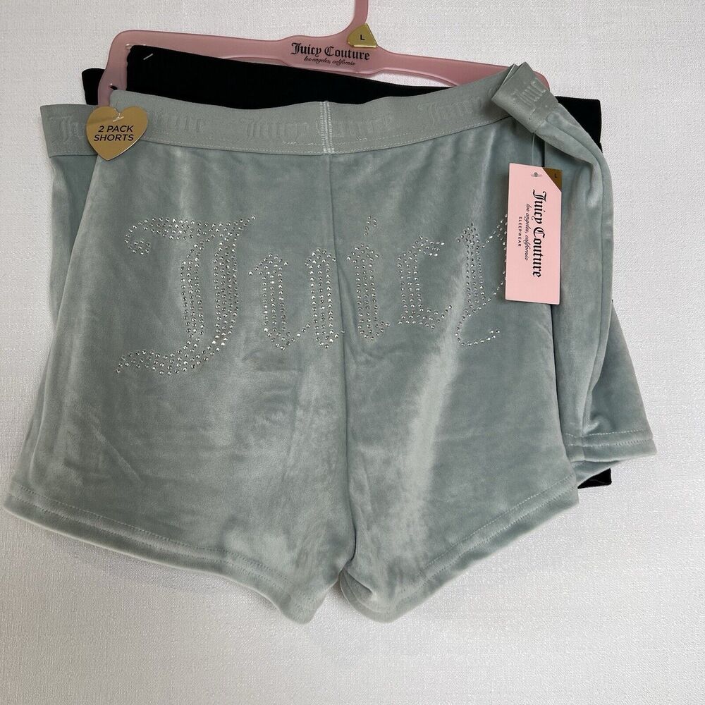 Juicy Couture Sleepwear 2pk NWT Soft Velour Shorts Bottoms Women's Size L